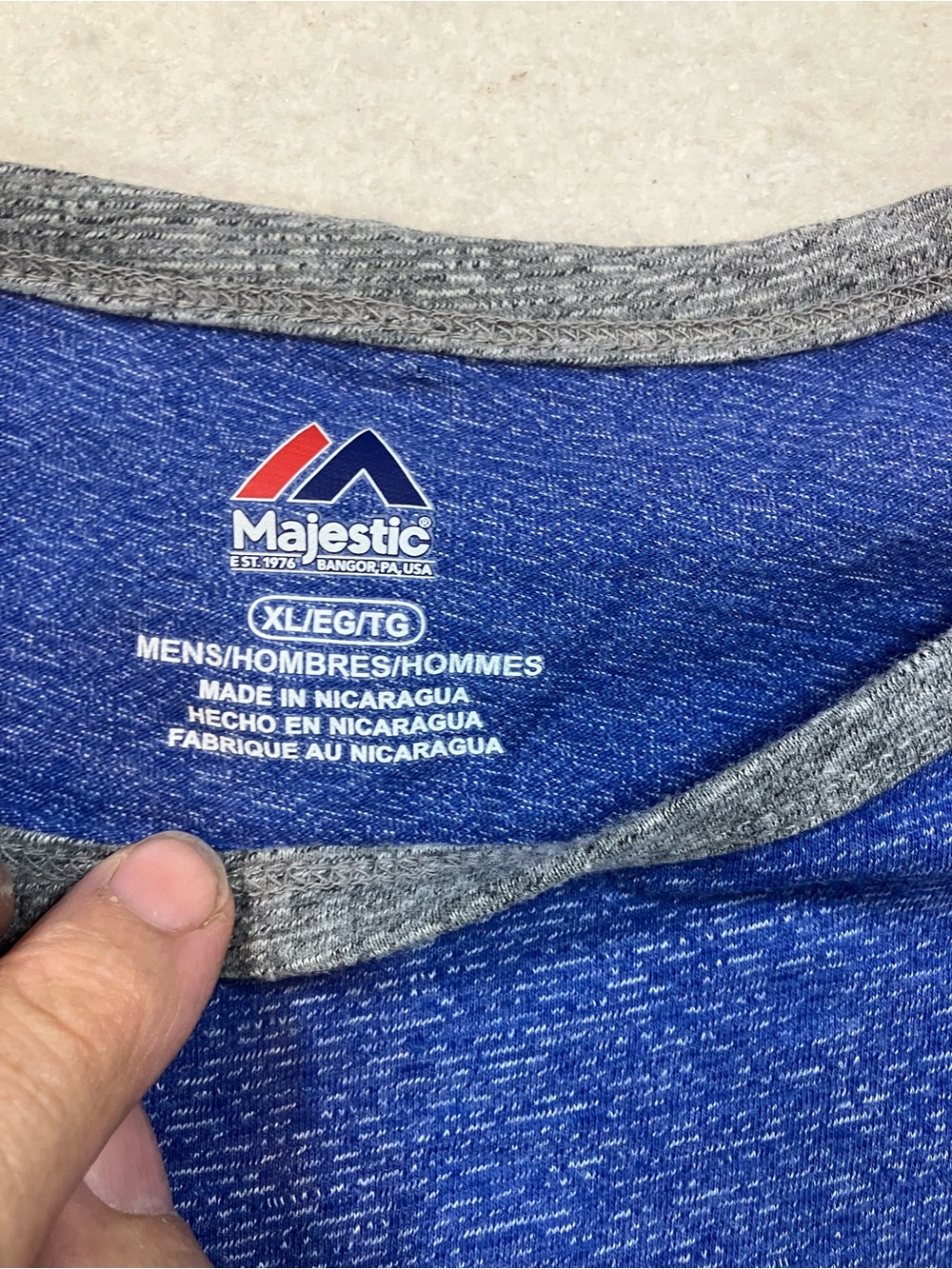 Majestic Chicago Cubs Short Sleeve Tee - Blue & Gray - Picture 2 of 6